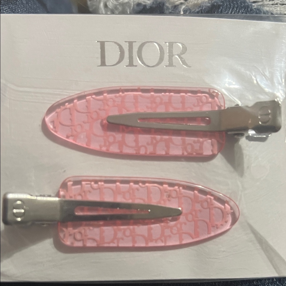 Dior Pink Hair Barrettes